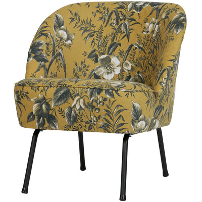 VOGUE ARMCHAIR VELVET POPPY MUSTARD YELLOW