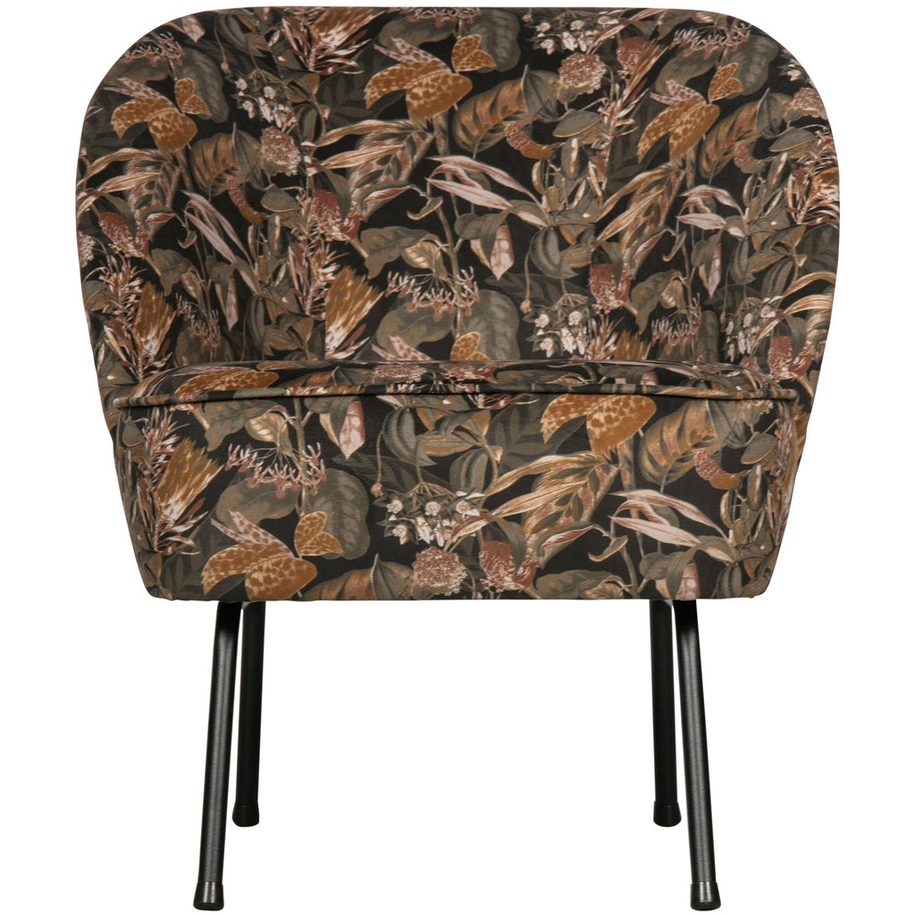 VOGUE ARMCHAIR VELVET BOUQUET BLACK