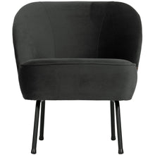 Load image into Gallery viewer, VOGUE ARMCHAIR VELVET BLACK