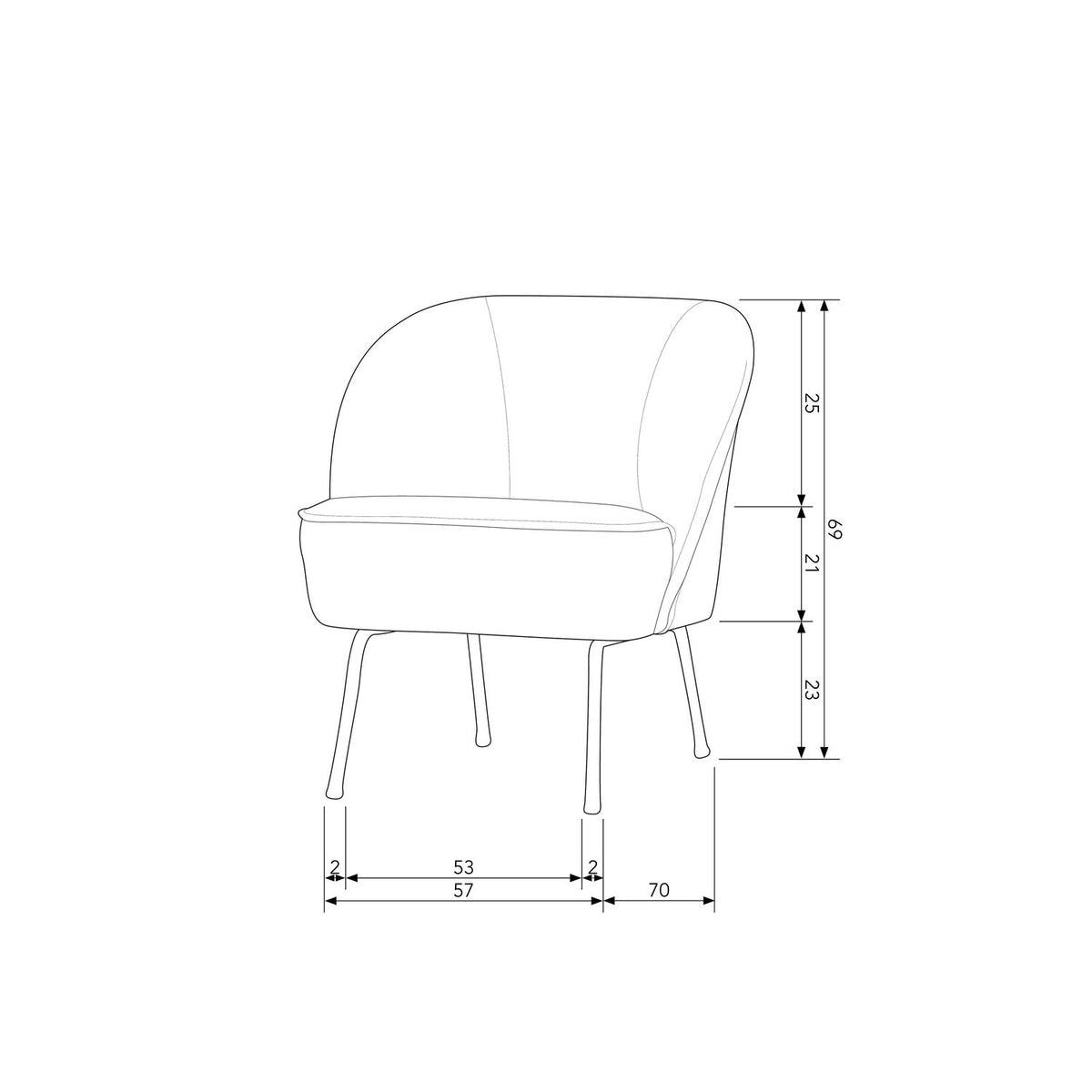 VOGUE ARMCHAIR VELVET BLUE