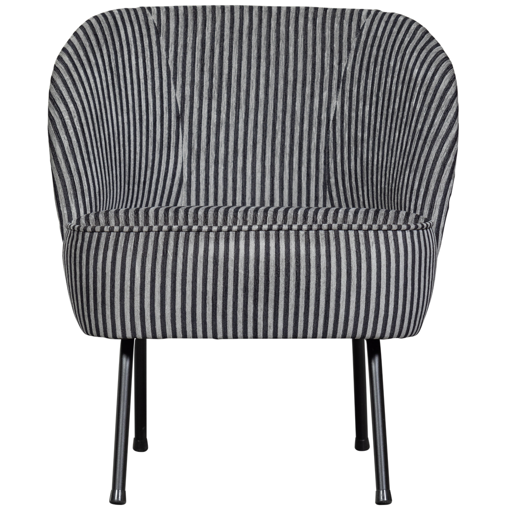 VOGUE ARMCHAIR STRIPE BLACK/GREY