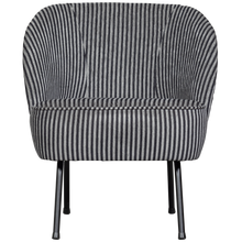 Load image into Gallery viewer, VOGUE ARMCHAIR STRIPE BLACK/GREY