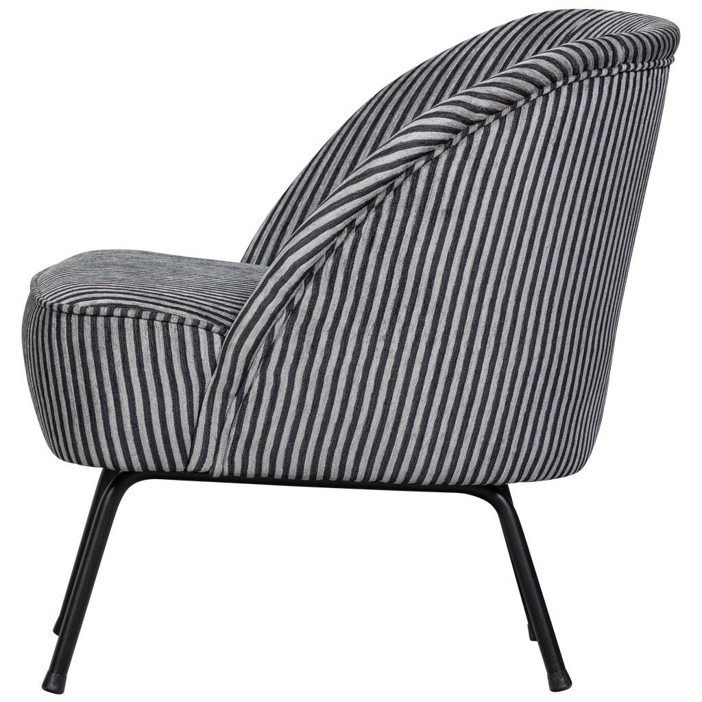 VOGUE ARMCHAIR STRIPE BLACK/GREY