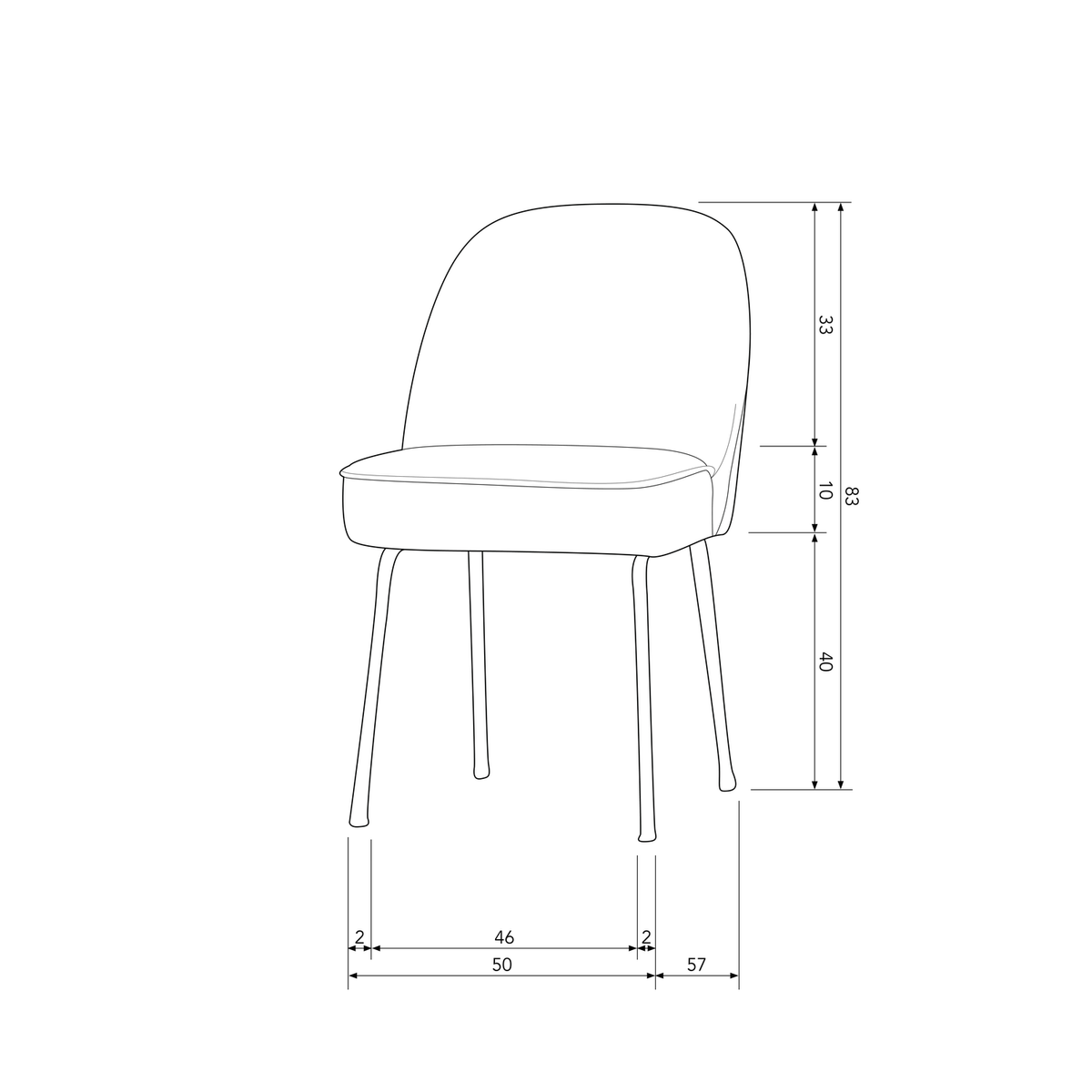 VOGUE DINING CHAIR BOUCLE NOUGAT