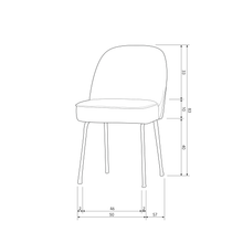 Load image into Gallery viewer, VOGUE DINING CHAIR VELVET BLACK