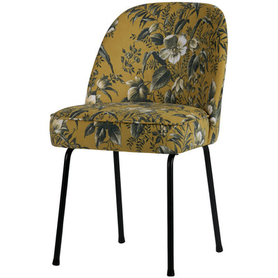 VOGUE DINING CHAIR VELVET POPPY MUSTARD YELLOW