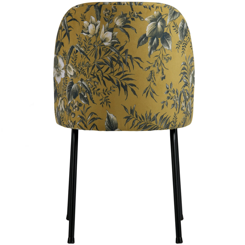 VOGUE DINING CHAIR VELVET POPPY MUSTARD YELLOW