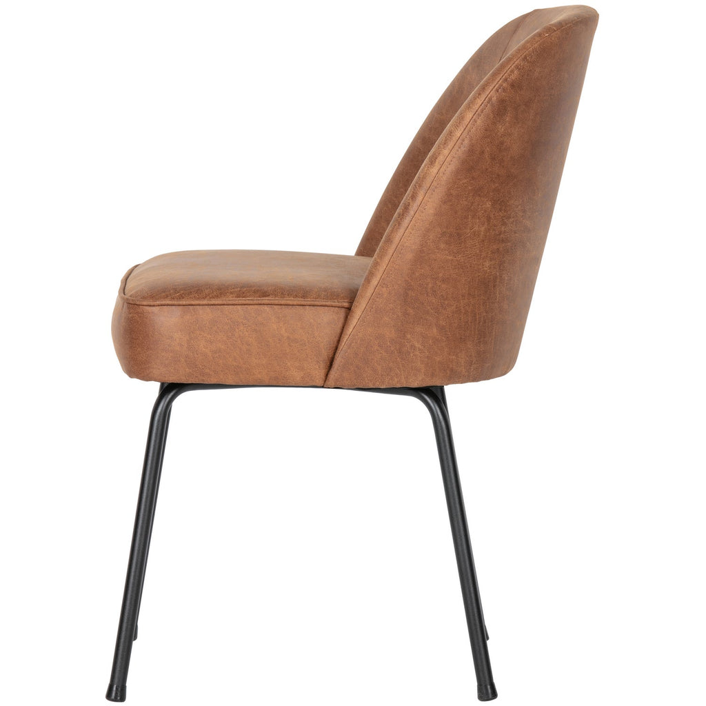 VOGUE DINING CHAIR ECO LEATHER COGNAC