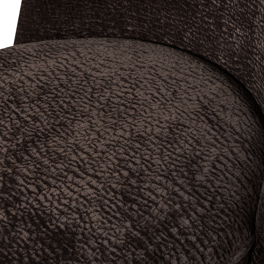 VOGUE DINING CHAIR 3D CHENILLE DARK BROWN