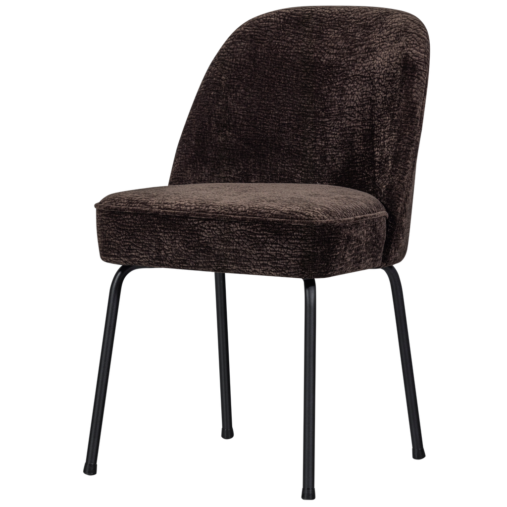 VOGUE DINING CHAIR 3D CHENILLE DARK BROWN