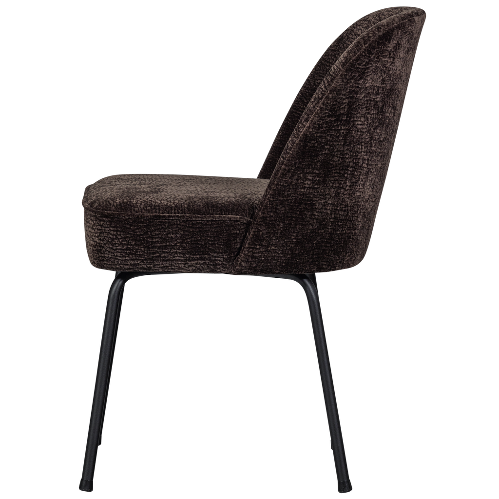 VOGUE DINING CHAIR 3D CHENILLE DARK BROWN
