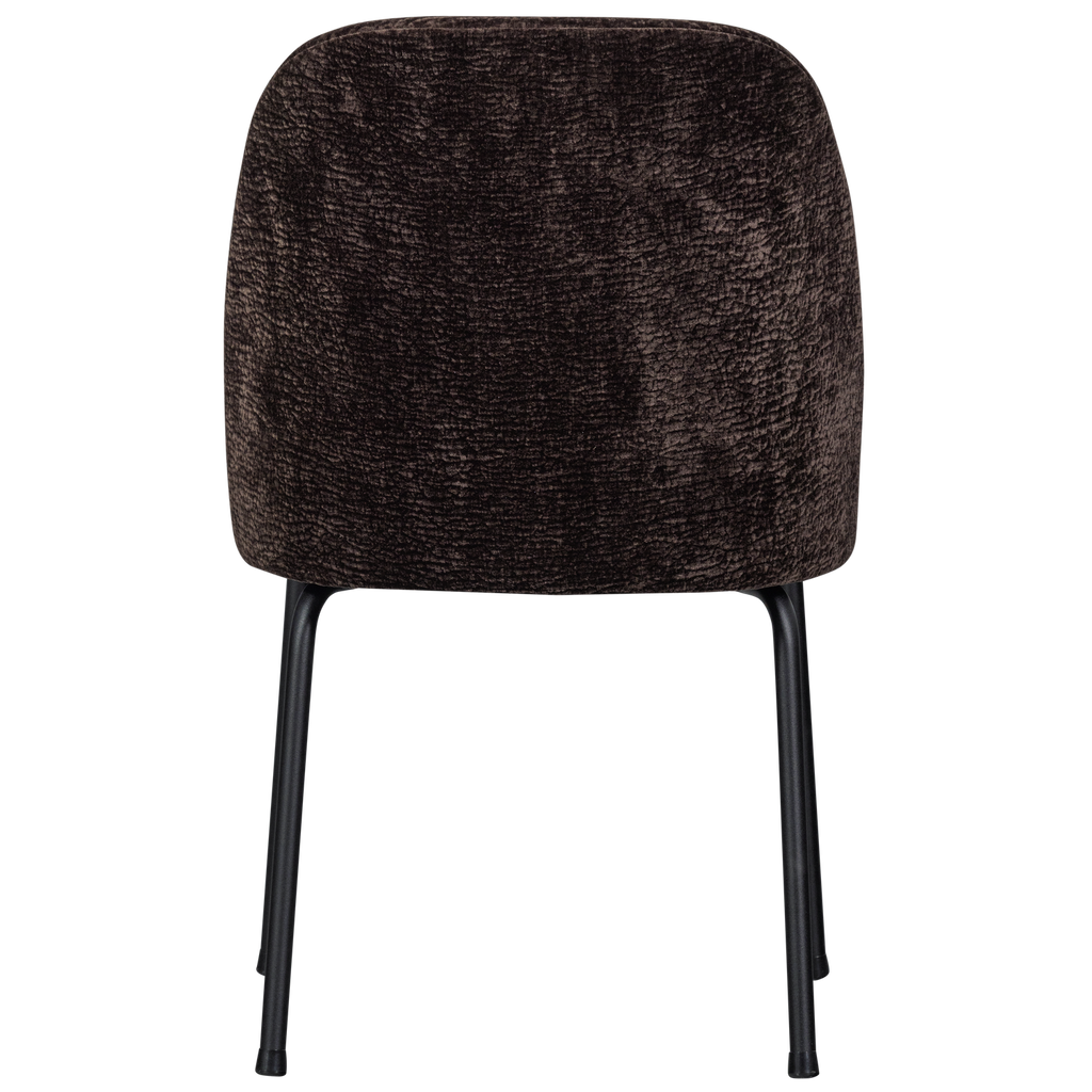 VOGUE DINING CHAIR 3D CHENILLE DARK BROWN