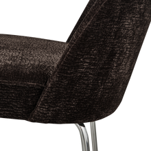 Load image into Gallery viewer, VOGUE DINING CHAIR 3D CHENILLE DARK BROWN CHROME LEG