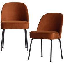 Load image into Gallery viewer, VOGUE DINING CHAIR VELVET RUST