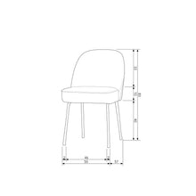 Load image into Gallery viewer, VOGUE DINING CHAIR VELVET POPPY MUSTARD YELLOW