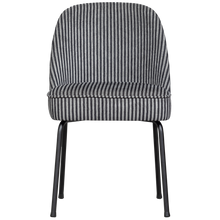 Load image into Gallery viewer, VOGUE DINING CHAIR STRIPE BLACK/GREY