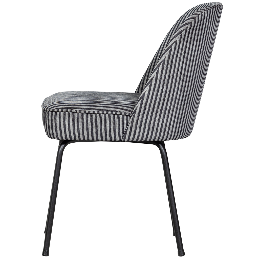 VOGUE DINING CHAIR STRIPE BLACK/GREY