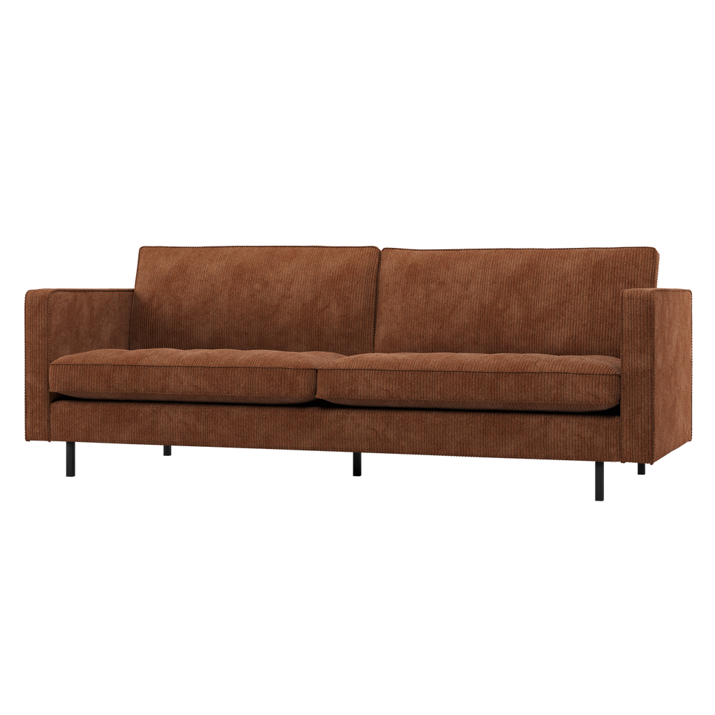 RODEO CLASSIC 2,5-SEATER SOFA RIB FABRIC RUST BROWN