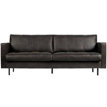 Laden Sie das Bild in den Galerie-Viewer, RODEO CLASSIC 2.5-SEATER SOFA ECO LEATHER BLACK