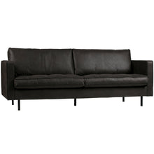 Laden Sie das Bild in den Galerie-Viewer, RODEO CLASSIC 2.5-SEATER SOFA ECO LEATHER BLACK