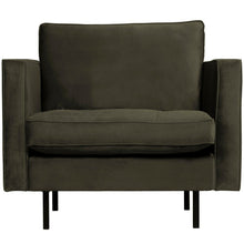 Laden Sie das Bild in den Galerie-Viewer, RODEO CLASSIC ARMCHAIR VELVET DARK GREEN