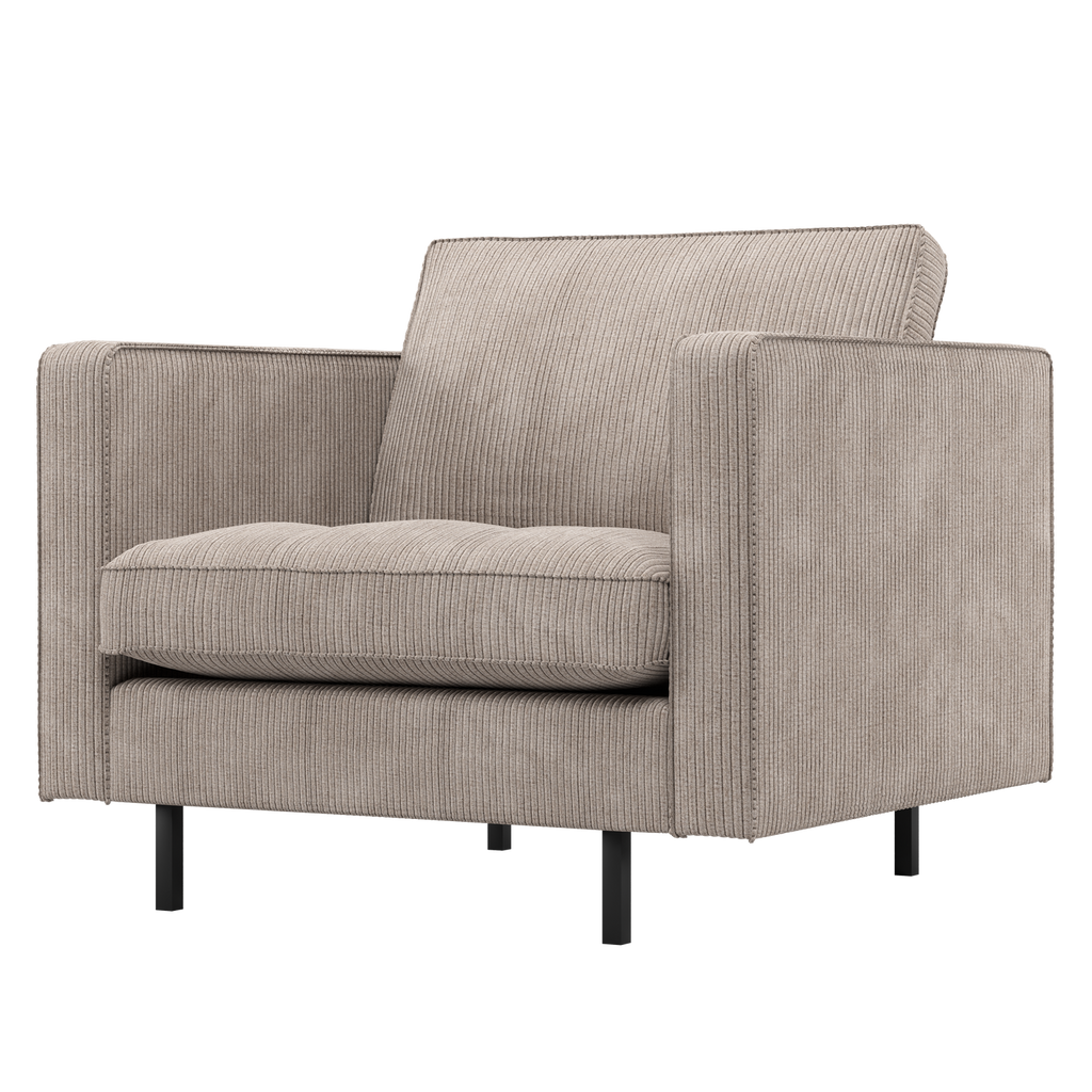 RODEO CLASSIC ARMCHAIR RIB FABRIC DARK SAND