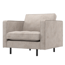 Charger l'image dans la galerie, RODEO CLASSIC ARMCHAIR RIB FABRIC ECRU
