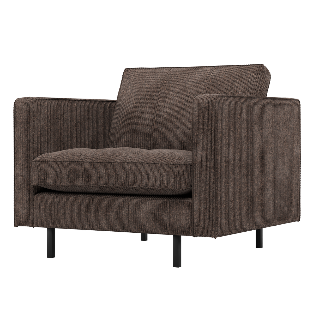 RODEO CLASSIC ARMCHAIR RIB FABRIC BROWN