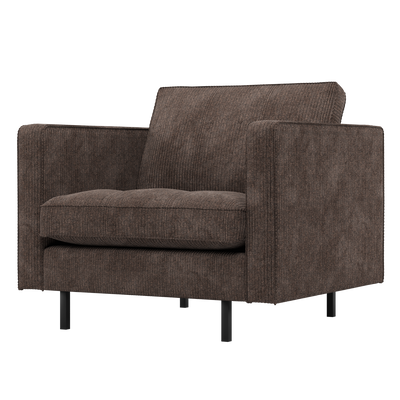 RODEO CLASSIC ARMCHAIR RIB FABRIC BROWN