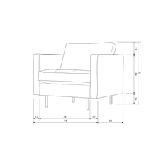 Laden Sie das Bild in den Galerie-Viewer, RODEO CLASSIC ARMCHAIR VELVET FOREST GREEN