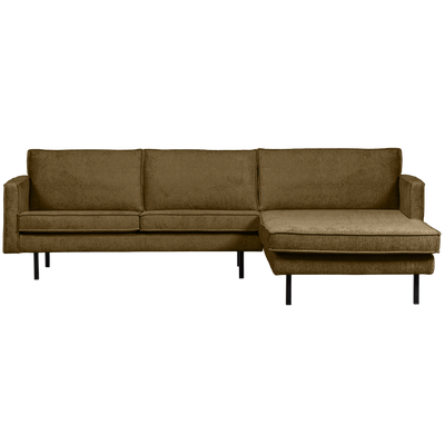 RODEO CHAISE LONGUE RIGHT STRUCTURE VELVET BRASS