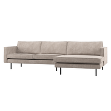 Laden Sie das Bild in den Galerie-Viewer, RODEO CHAISE LONGUE SOFA RIGHT RIBSTOF DARK SAND