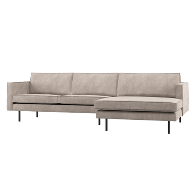 RODEO CHAISE LONGUE SOFA RIGHT RIBSTOF DARK SAND