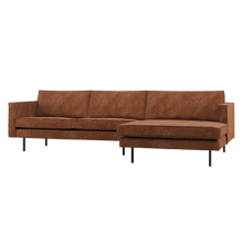 Laden Sie das Bild in den Galerie-Viewer, RODEO CHAISE LONGUE SOFA RIGHT RIBSTOF RUST BROWN