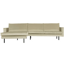 Laden Sie das Bild in den Galerie-Viewer, RODEO CHAISE LONGUE LEFT VELVET PISTACHIO