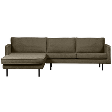 Laden Sie das Bild in den Galerie-Viewer, RODEO CHAISE LONGUE LEFT STRUCTURE VELVET BONSAI