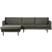 Laden Sie das Bild in den Galerie-Viewer, RODEO CHAISE LONGUE LEFT STRUCTURE VELVET FROST