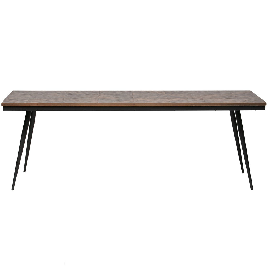 RHOMBIC DINING TABLE WOOD/METAL 220x90CM