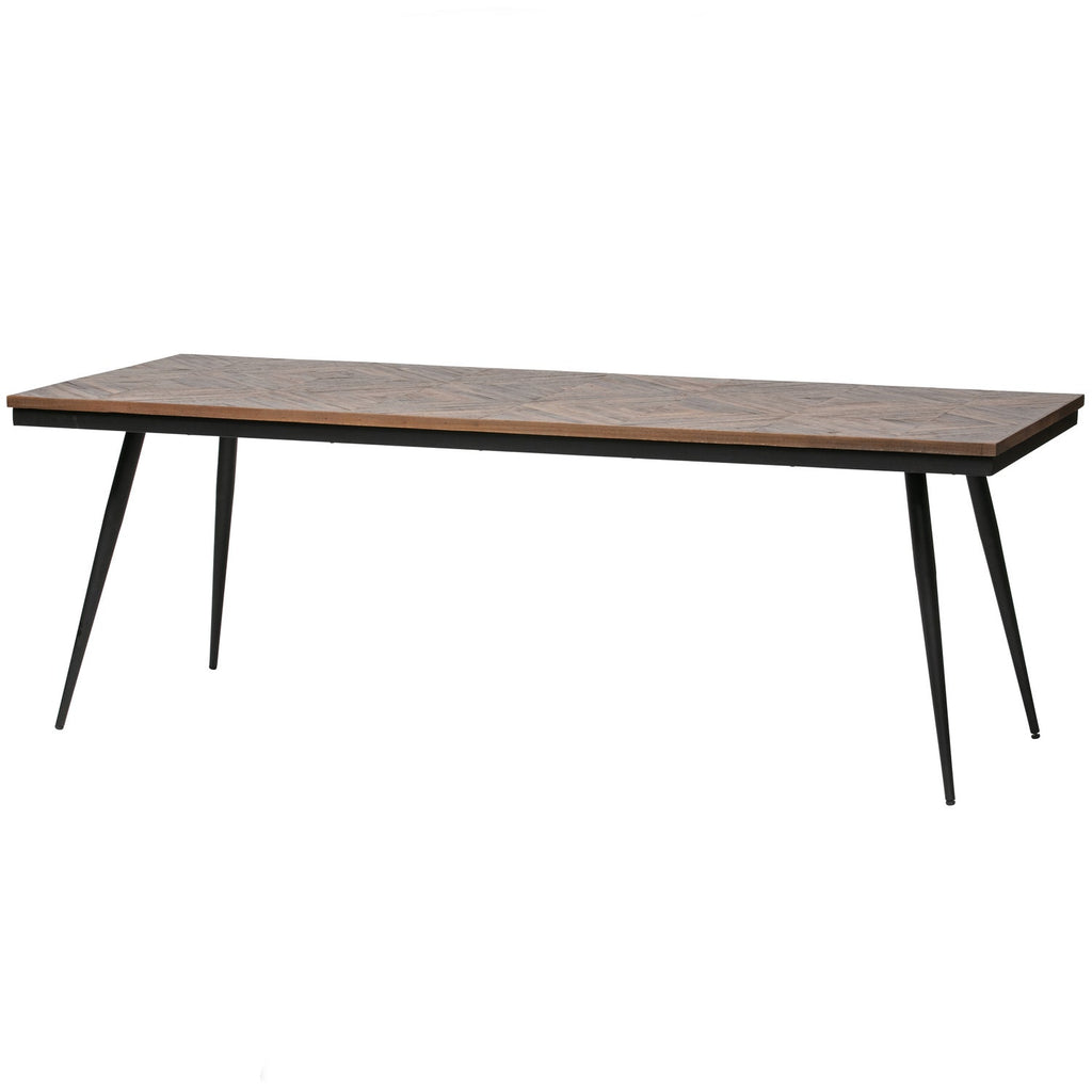 RHOMBIC DINING TABLE WOOD/METAL 220x90CM