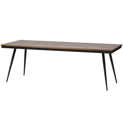 RHOMBIC DINING TABLE WOOD/METAL 220x90CM