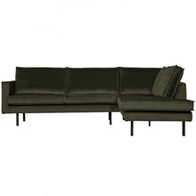 Laden Sie das Bild in den Galerie-Viewer, RODEO CORNER SOFA RIGHT VELVET DARK GREEN