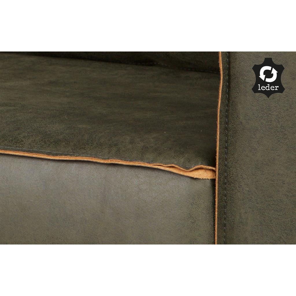 RODEO CORNER SOFA RIGHT ECO LEATHER ARMY