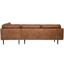 Laden Sie das Bild in den Galerie-Viewer, RODEO CORNER SOFA RIGHT ECO LEATHER COGNAC