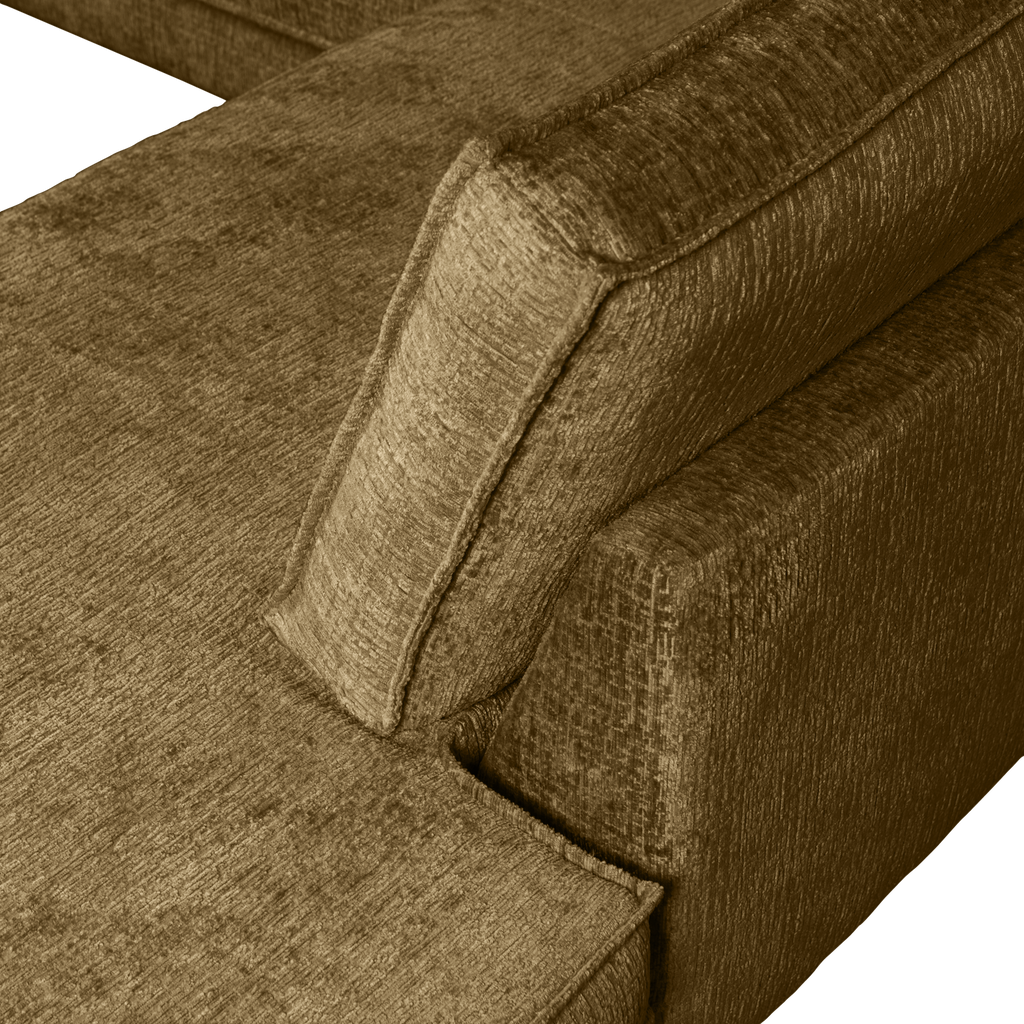 RODEO CORNER SOFA RIGHT STRUCTURE VELVET BRASS