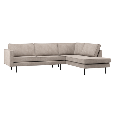 RODEO CORNER SOFA RIGHT RIB FABRIC DARK SAND