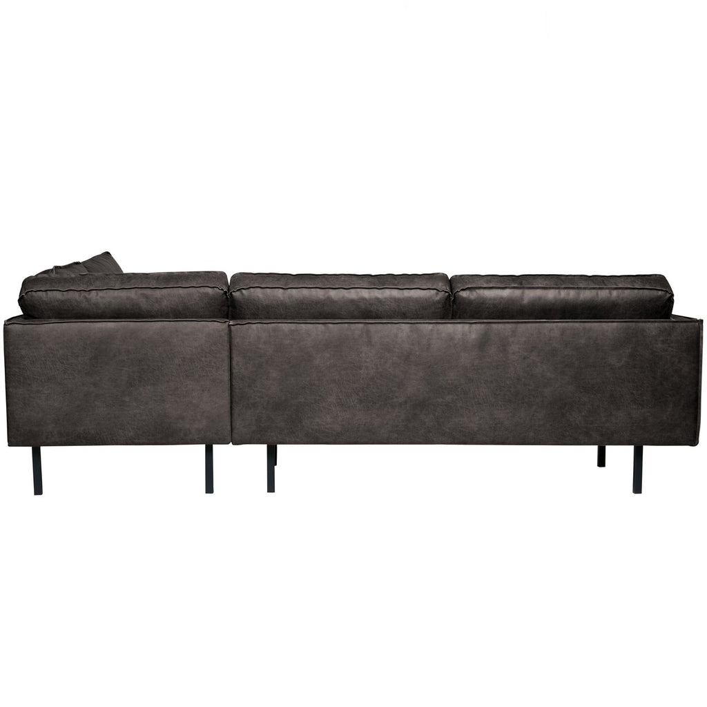 RODEO CORNER SOFA RIGHT ECO LEATHER BLACK
