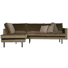 Cargar imagen en el visor de la galería, RODEO CORNER SOFA LEFT VELVET TAUPE