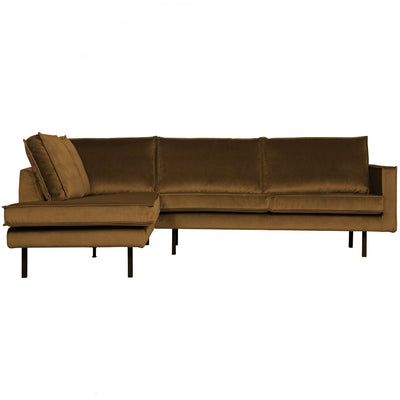 RODEO CORNER SOFA LEFT VELVET HONEY YELLOW