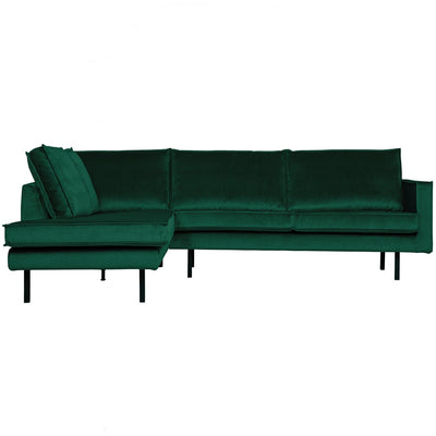 RODEO CORNER SOFA LEFT VELVET FOREST GREEN