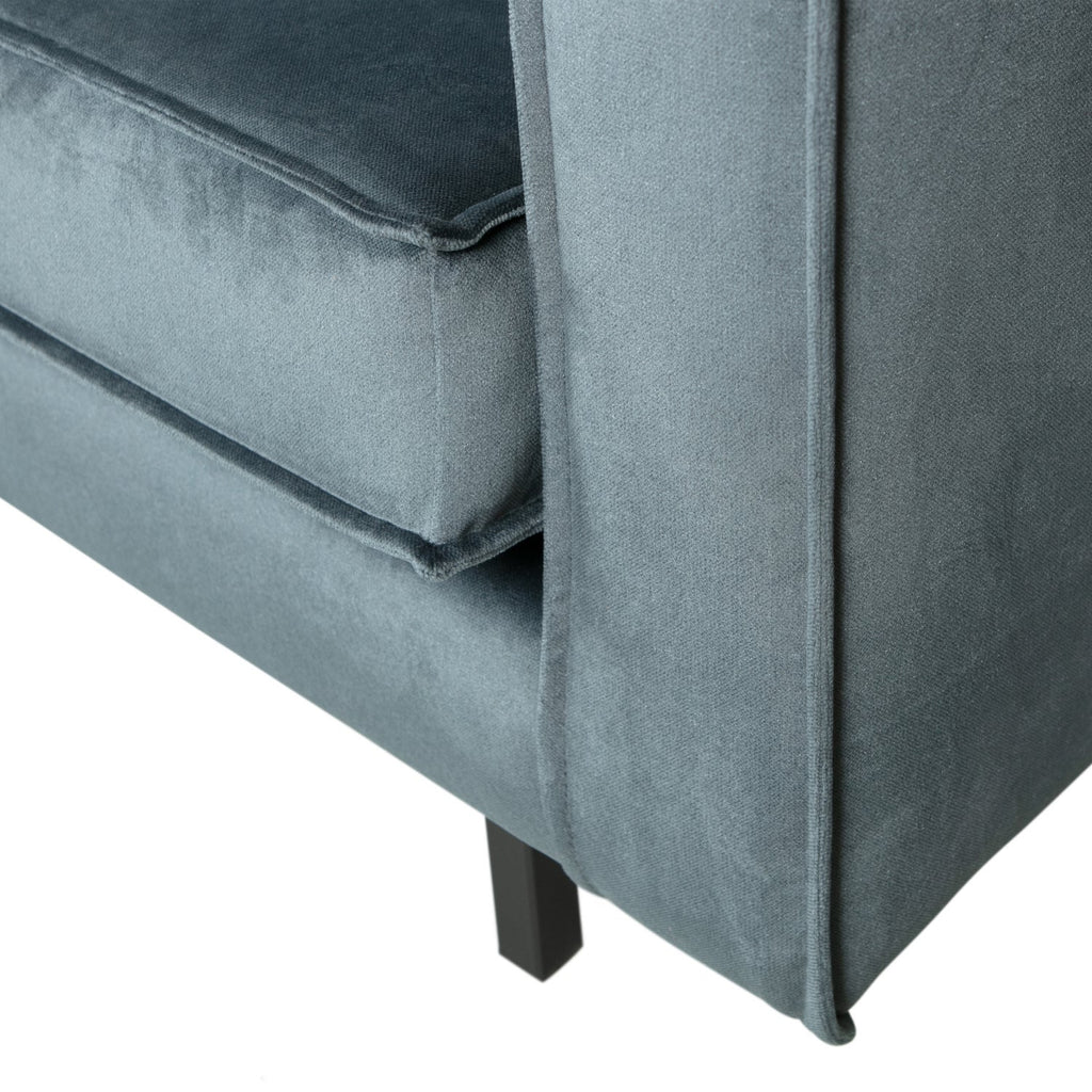 RODEO CORNER SOFA LEFT VELVET TEAL